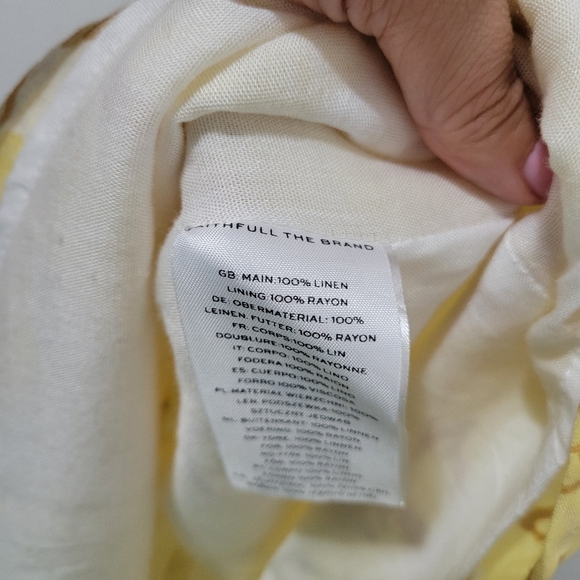 FAITHFUL THE BRAND Anthropologie Linen Cut-Out Mini Dress - Picture 7 of 14